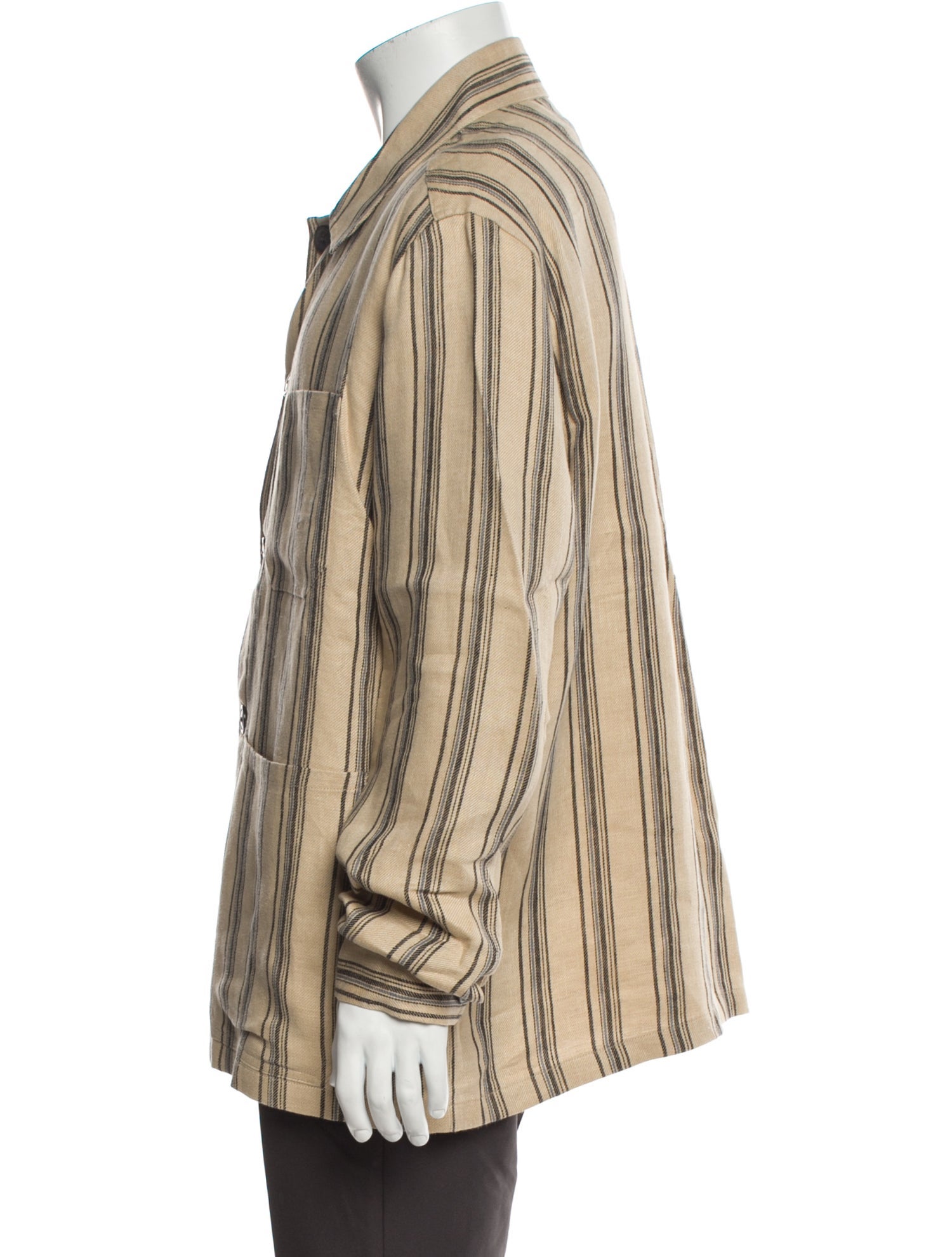 Todd Snyder Linen Striped Utility Jacket