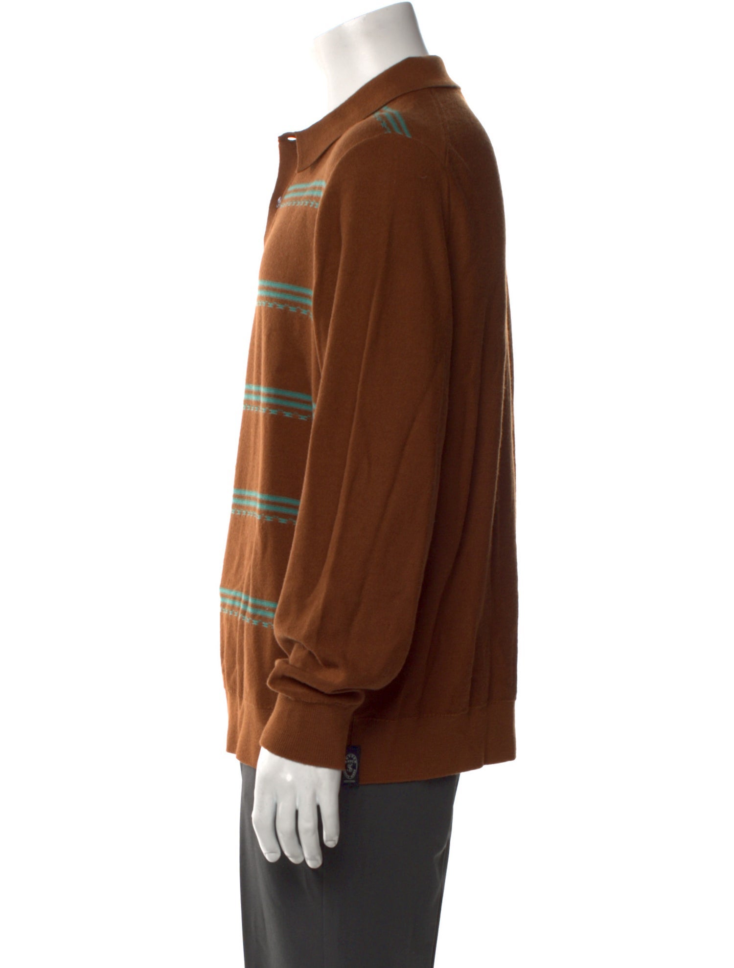 Todd Snyder Merino Wool Striped Polo Sweater