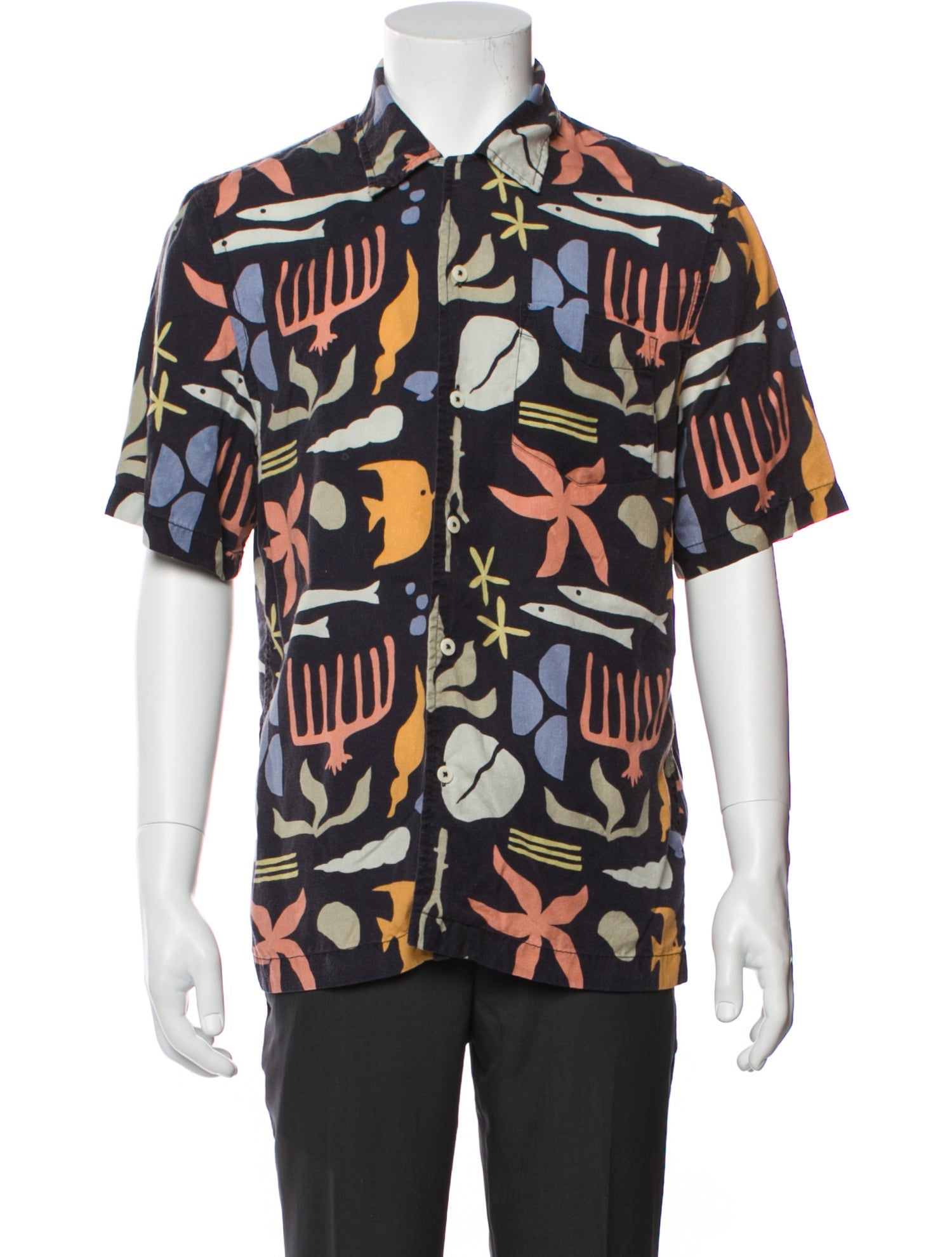 Todd Snyder Floral Print Short Sleeve Shirt