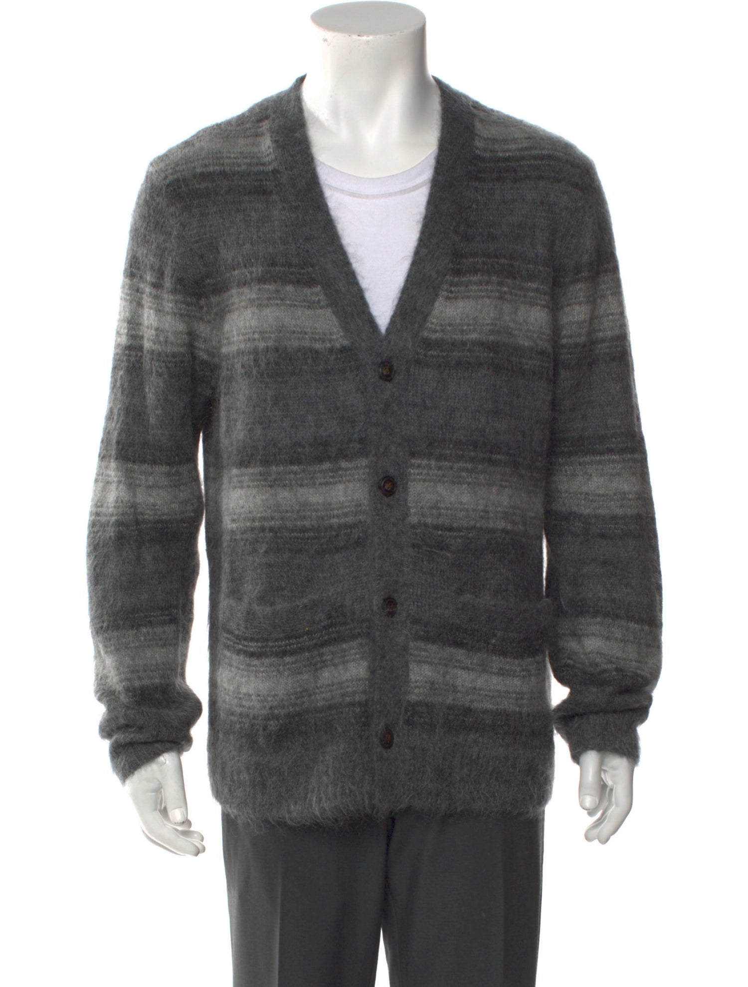 Todd Snyder Striped V-Neck Cardigan