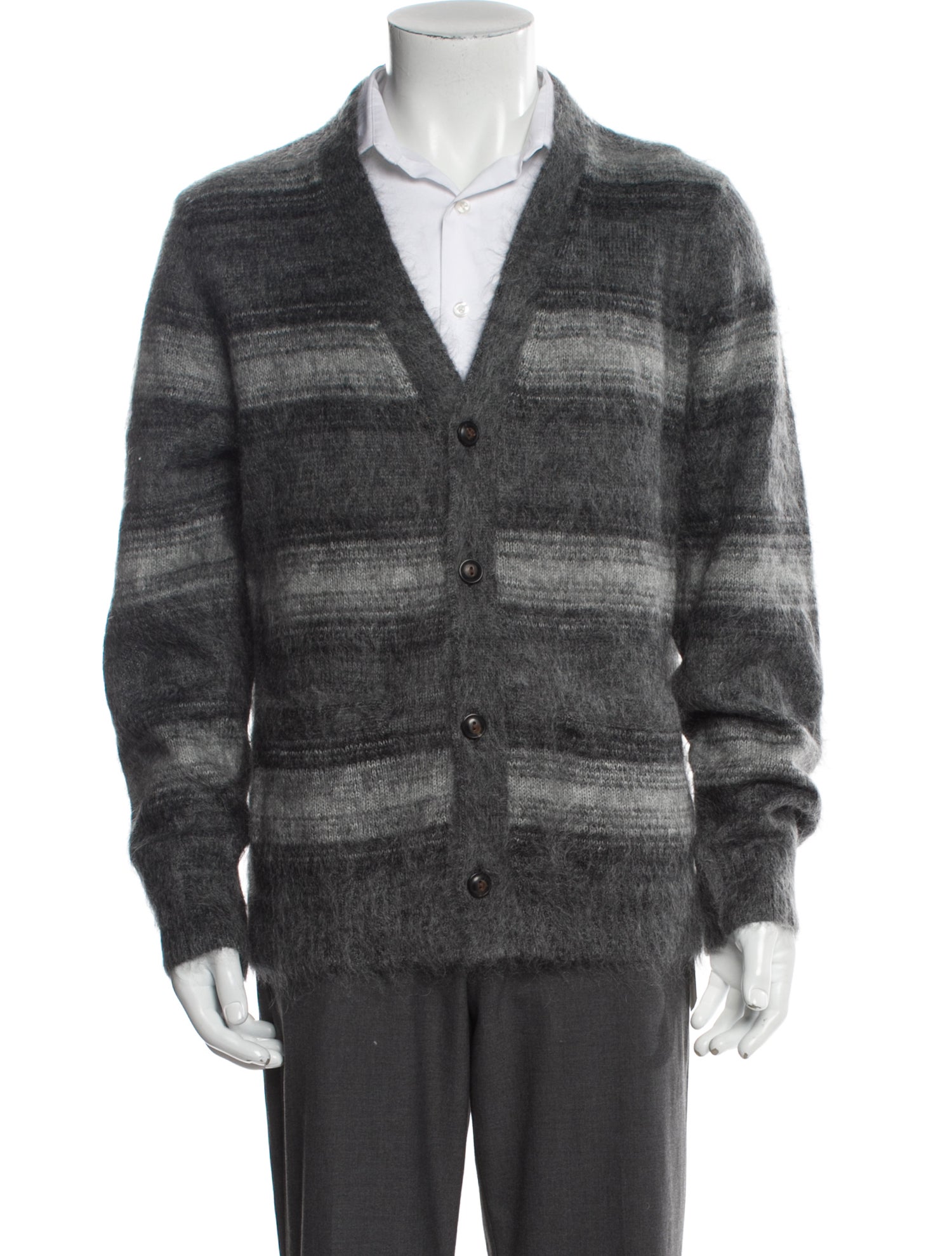 Todd Snyder Striped V-Neck Cardigan