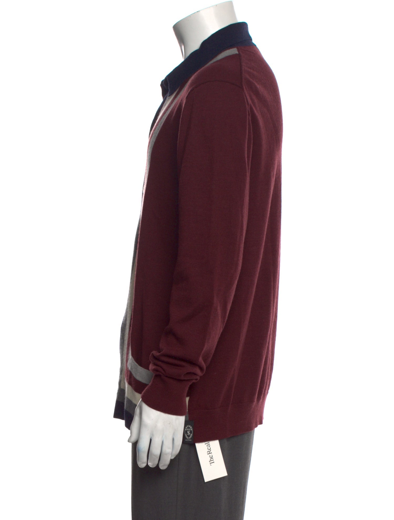 Todd Snyder Merino Wool Striped Polo Sweater