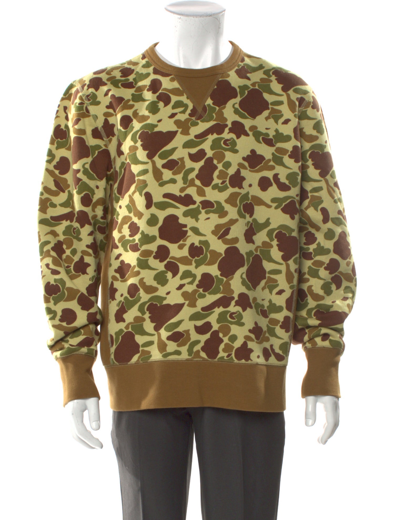 Todd Snyder Camouflage Print Crew Neck Sweatshirt