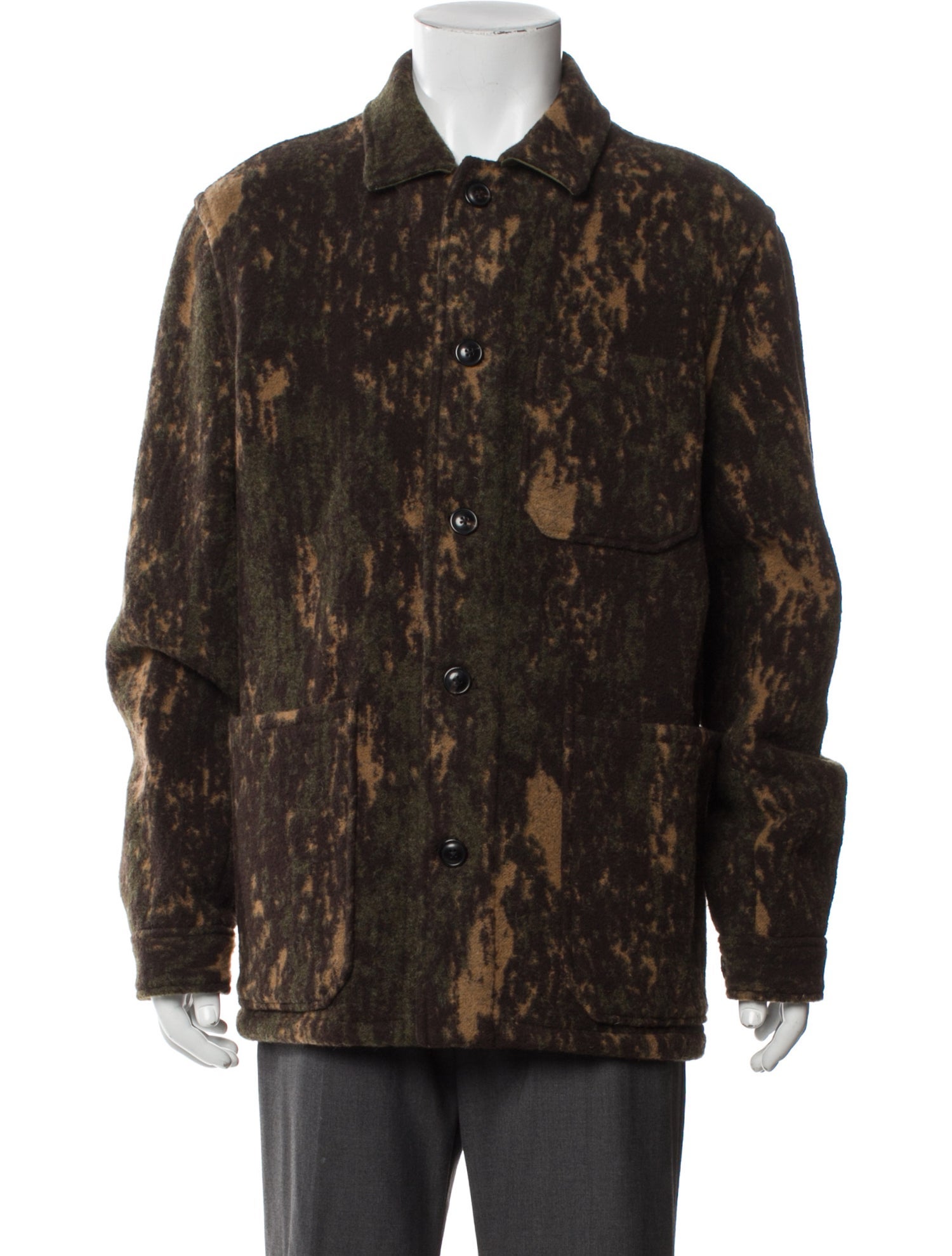 Todd Snyder Virgin Wool Animal Print Trucker Jacket