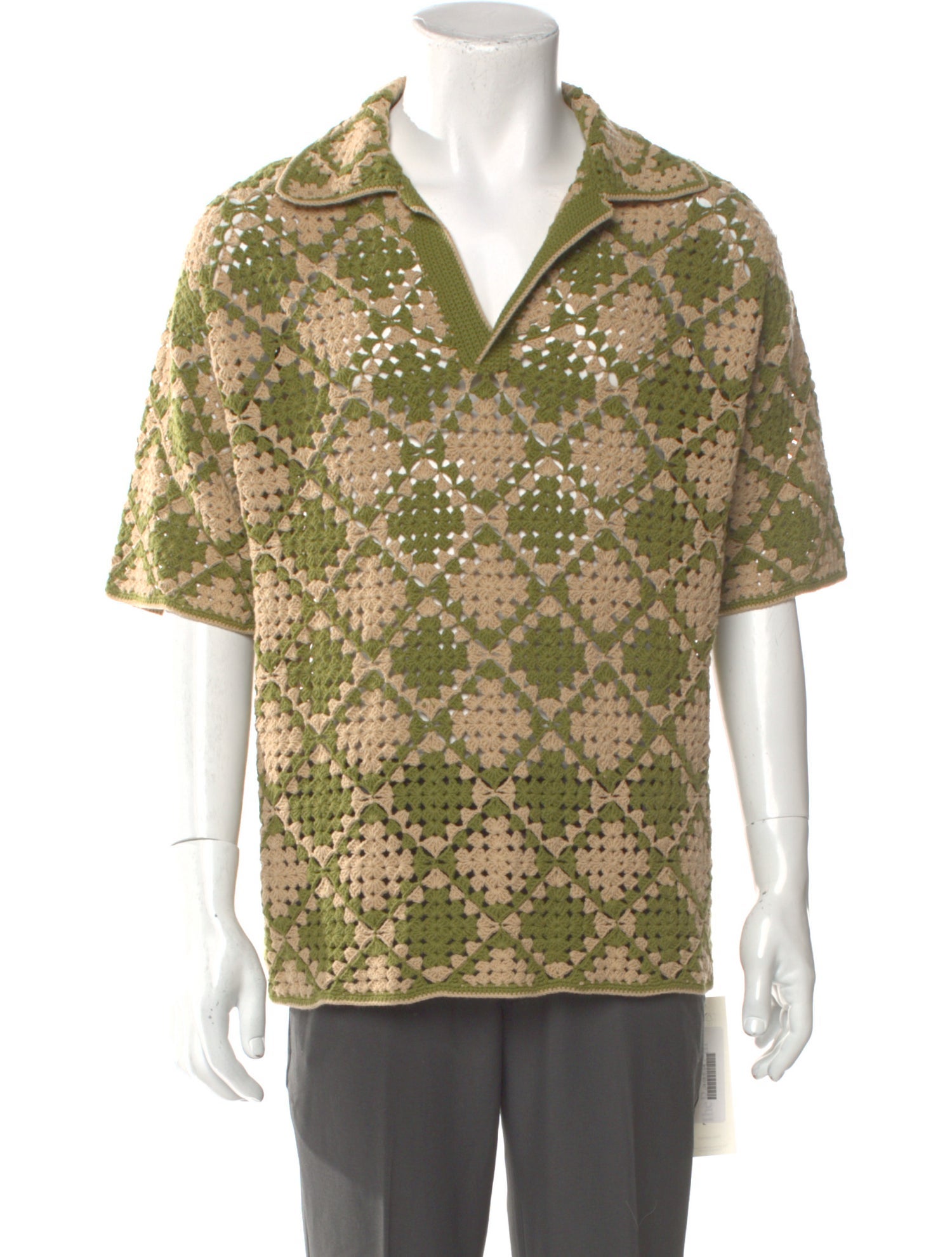 Todd Snyder Printed V-Neck Polo Sweater