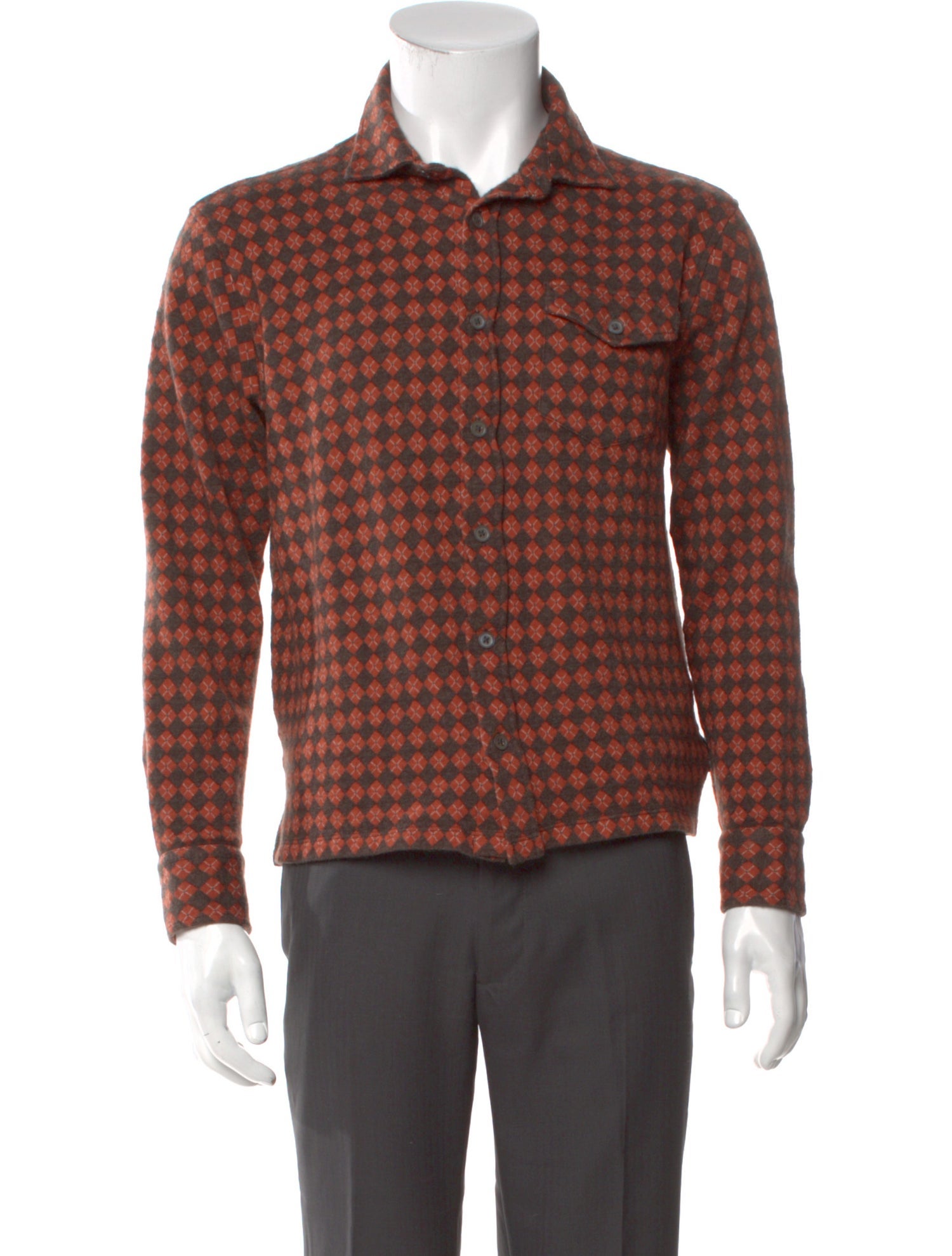 Todd Snyder Plaid Print Collar Polo Sweater