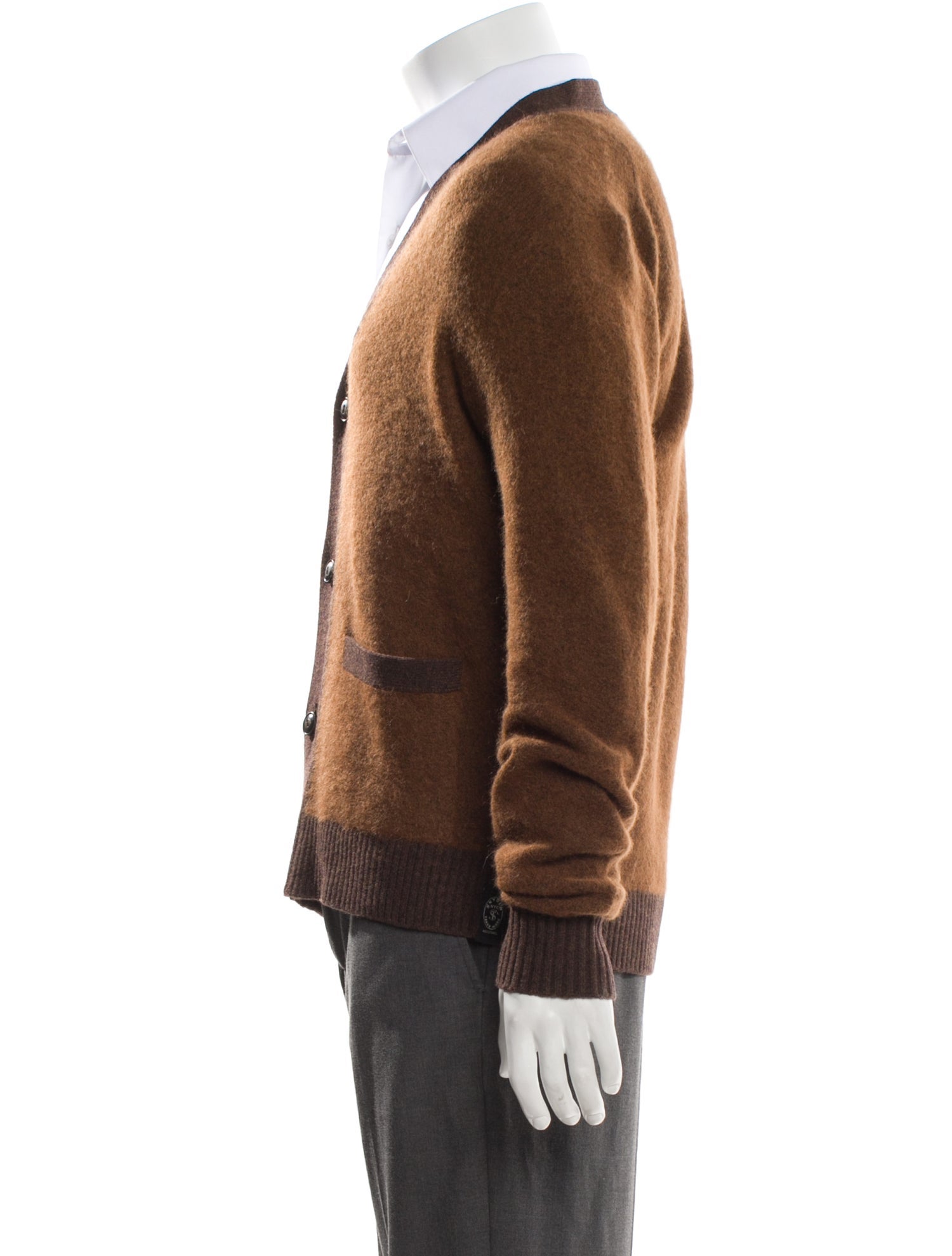 Todd Snyder Merino Wool Tweed Pattern Cardigan