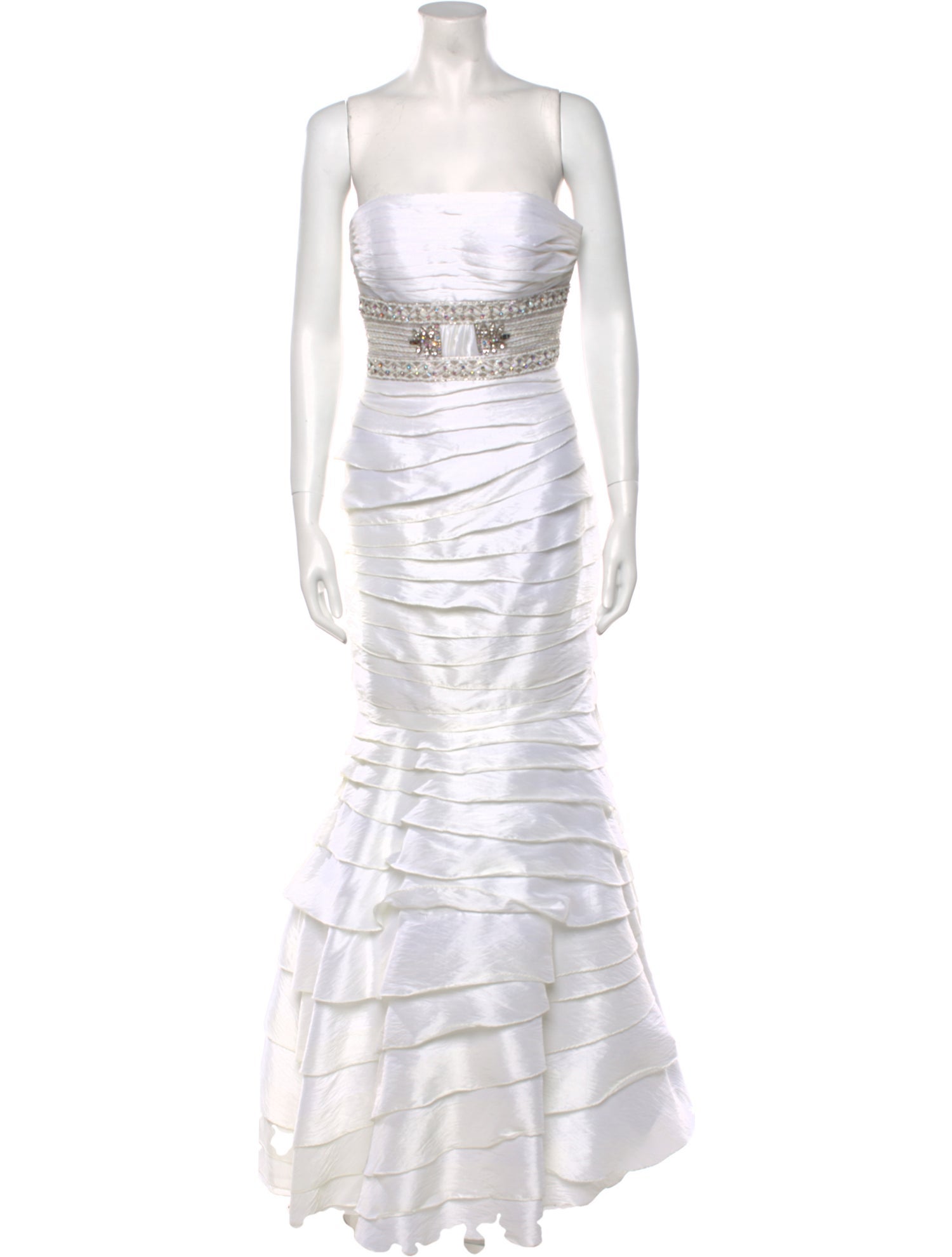 Tony Bowls Evening Square Neckline Long Dress