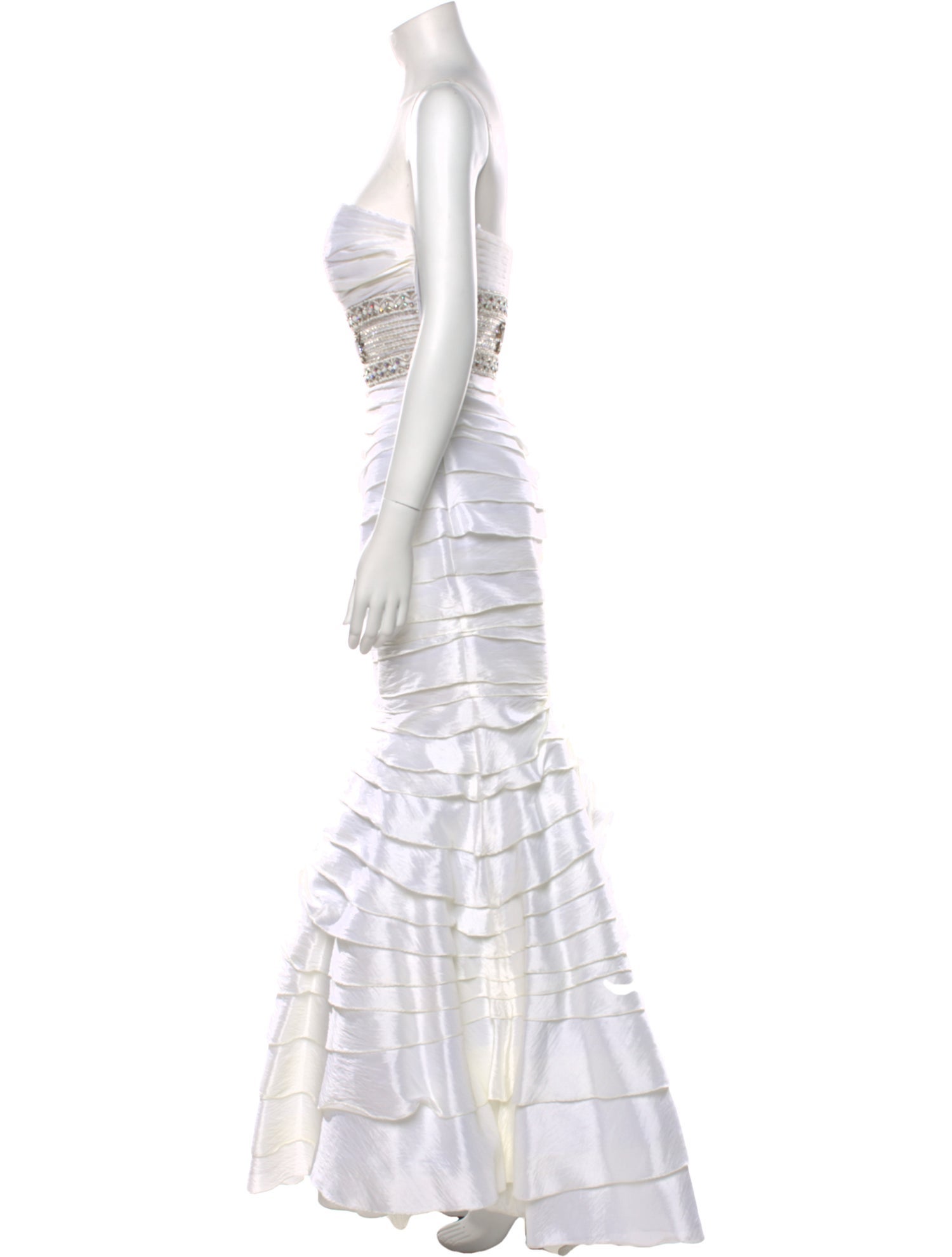 Tony Bowls Evening Square Neckline Long Dress