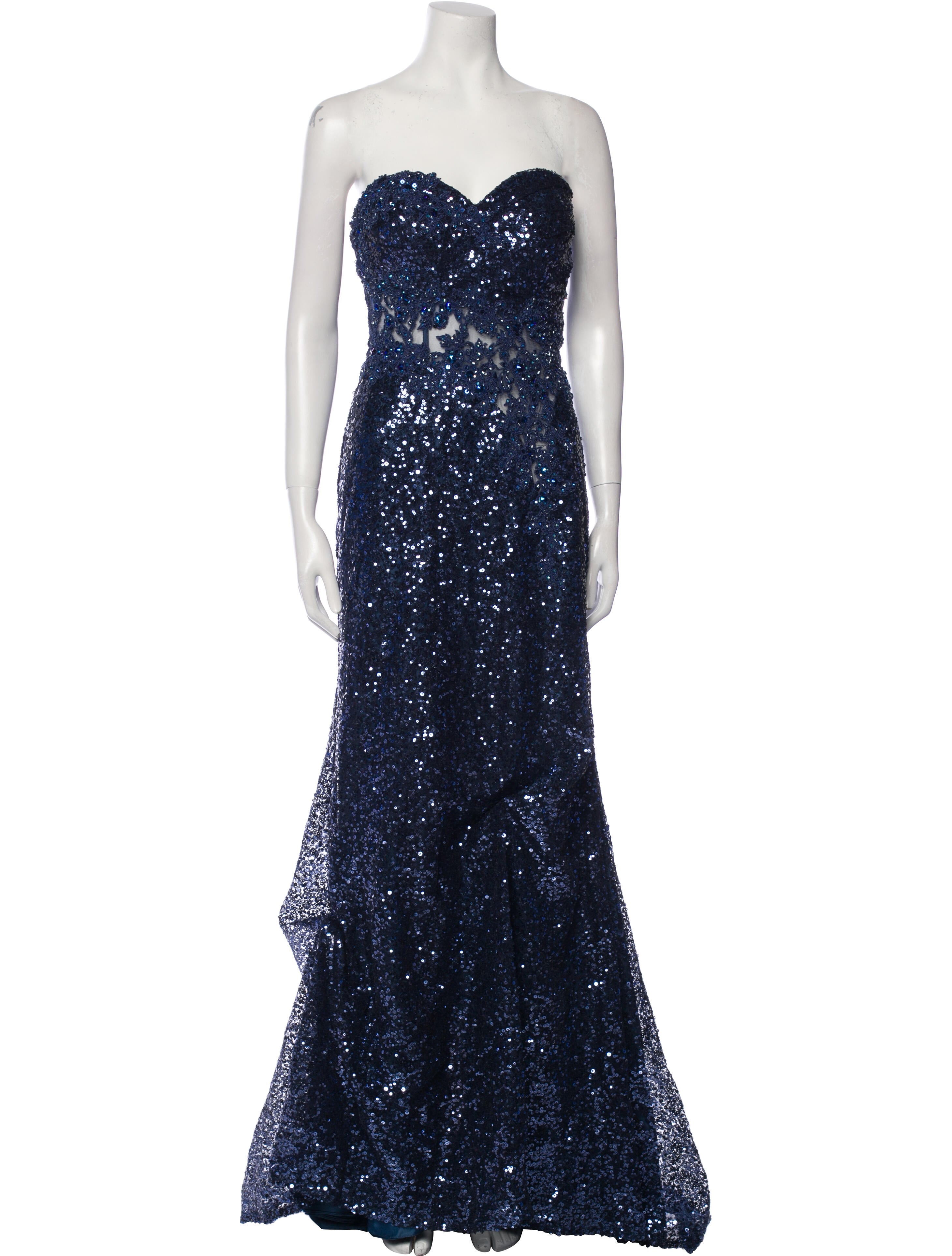Tony Bowls Evening Sequin Long Dress