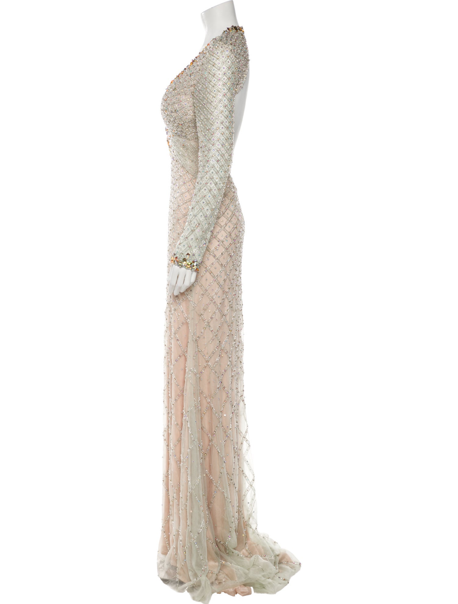 Tony Bowls Evening Patterned Long Dress