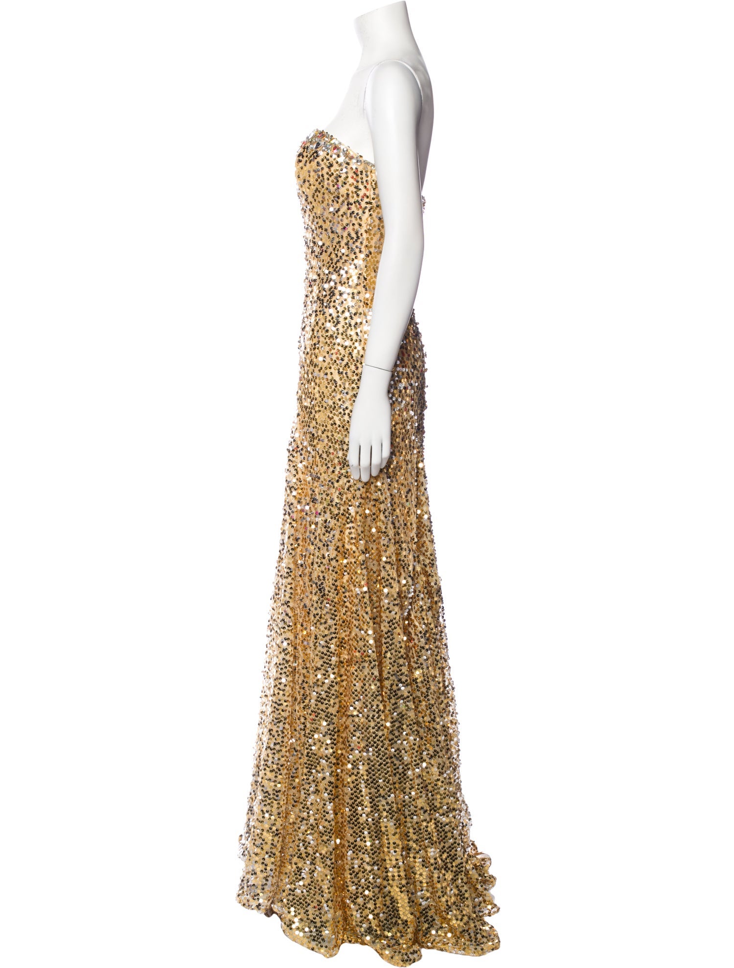 Tony Bowls Evening Patterned Long Dress