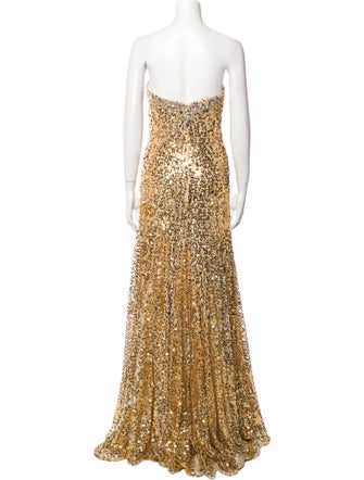 Tony Bowls Evening Patterned Long Dress