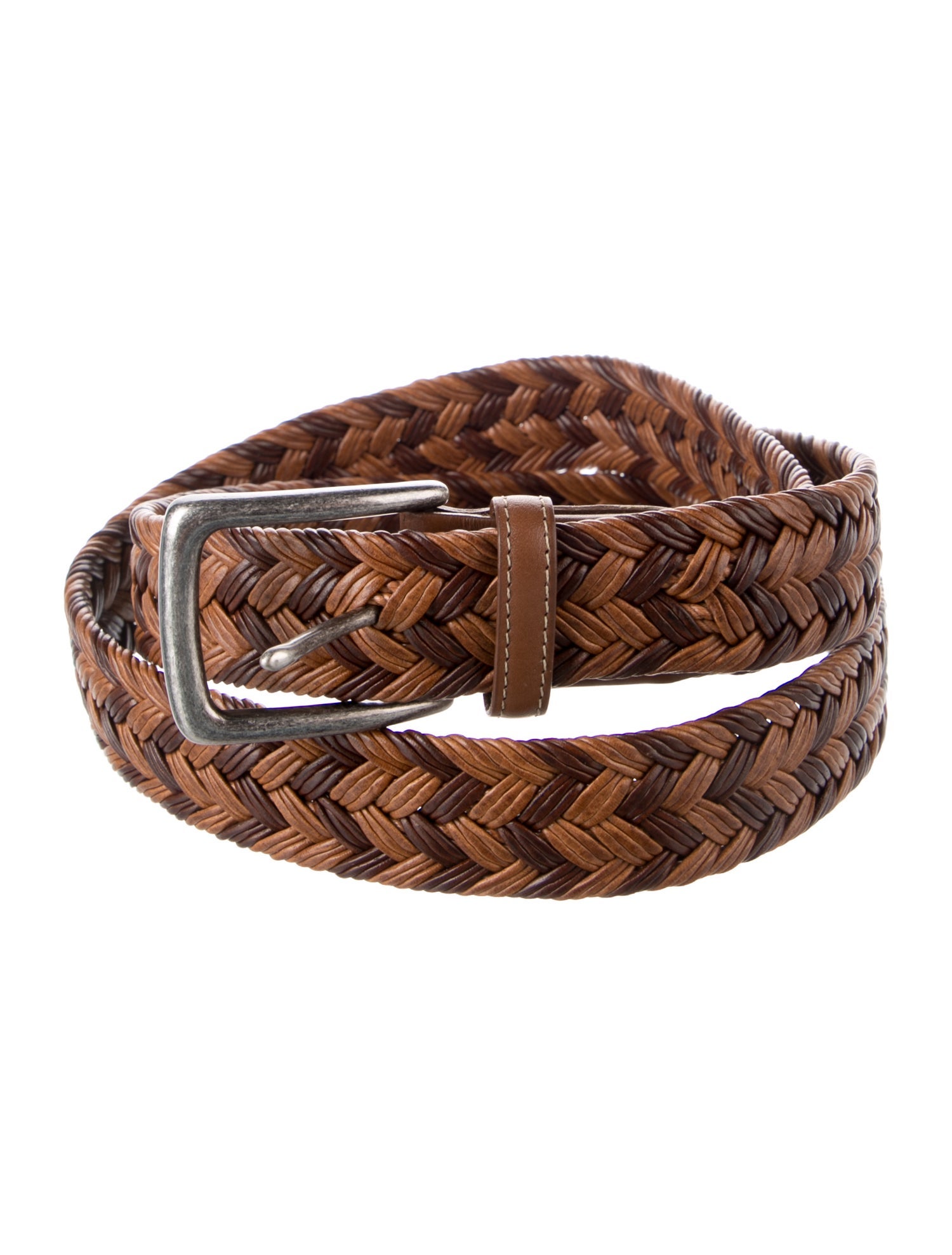Torino Leather Braided Accents Belt
