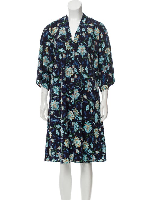 Tome Floral Midi Dress Black