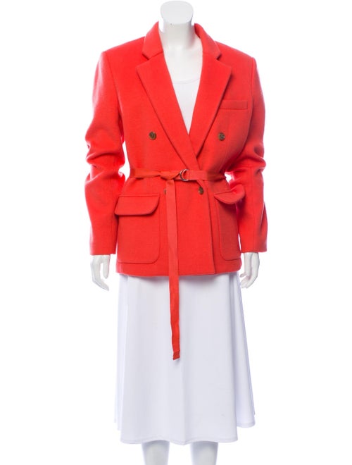 Tome Wool Double-Breasted Blazer Coral