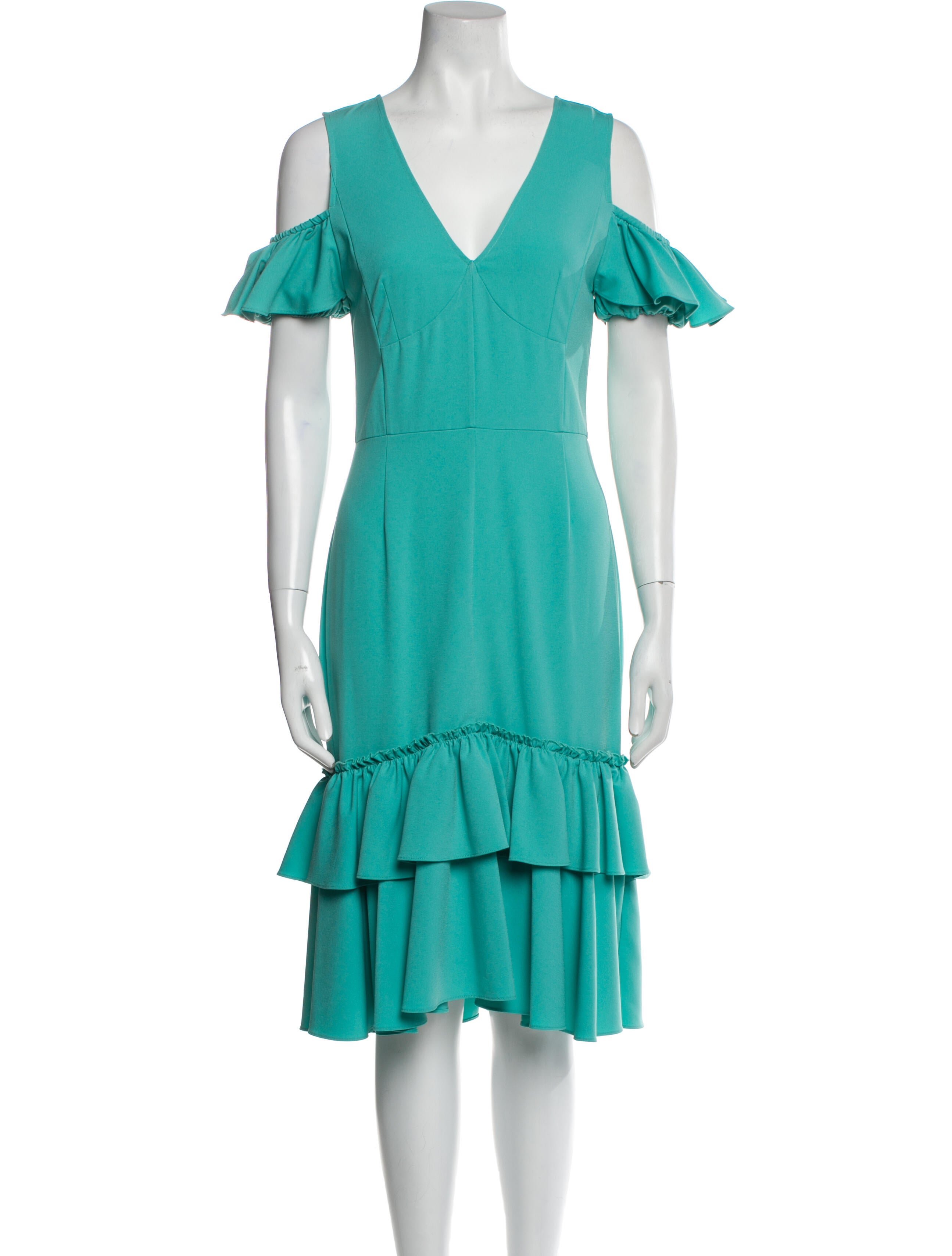 Tome V-Neck Knee-Length Dress