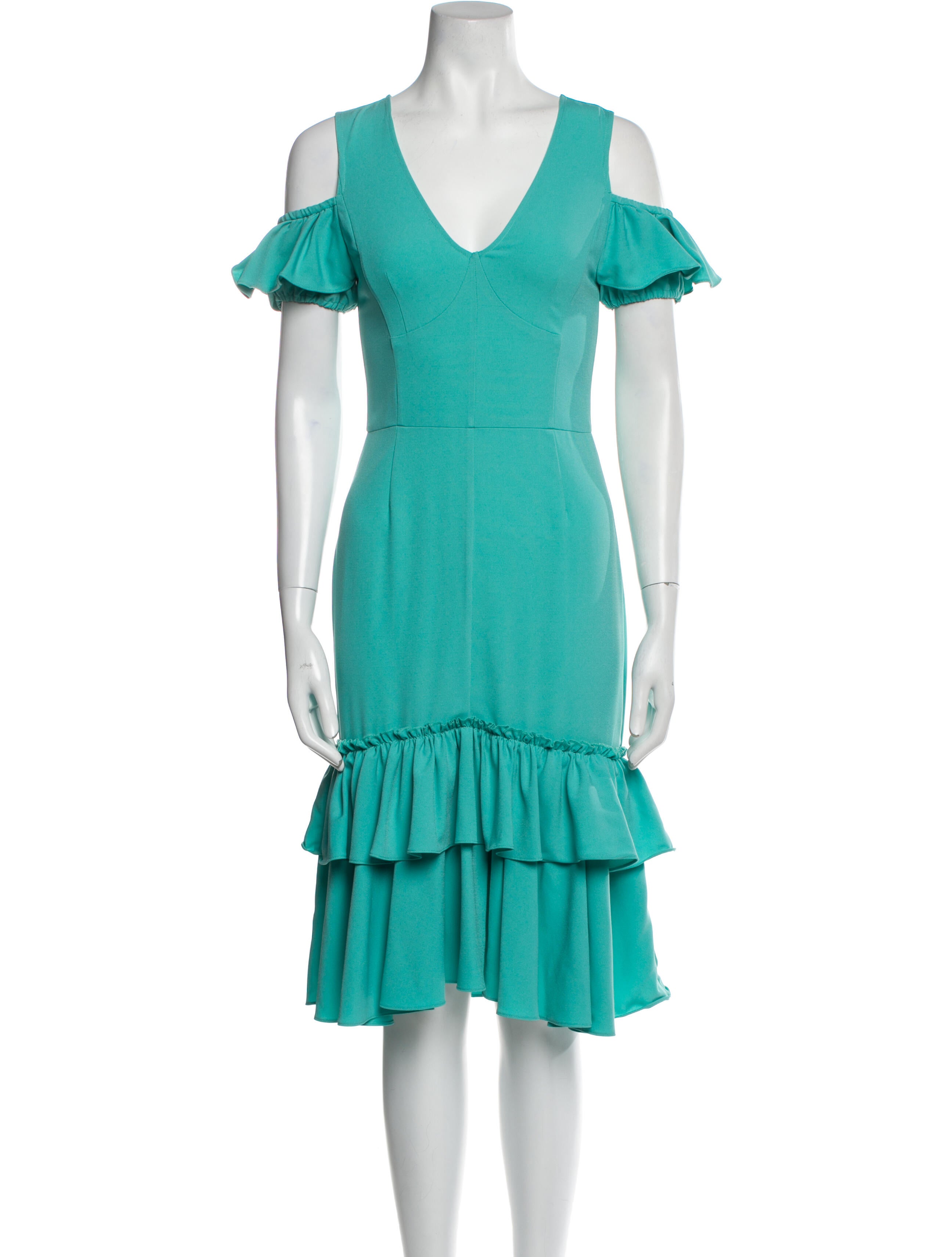 Tome V-Neck Knee-Length Dress