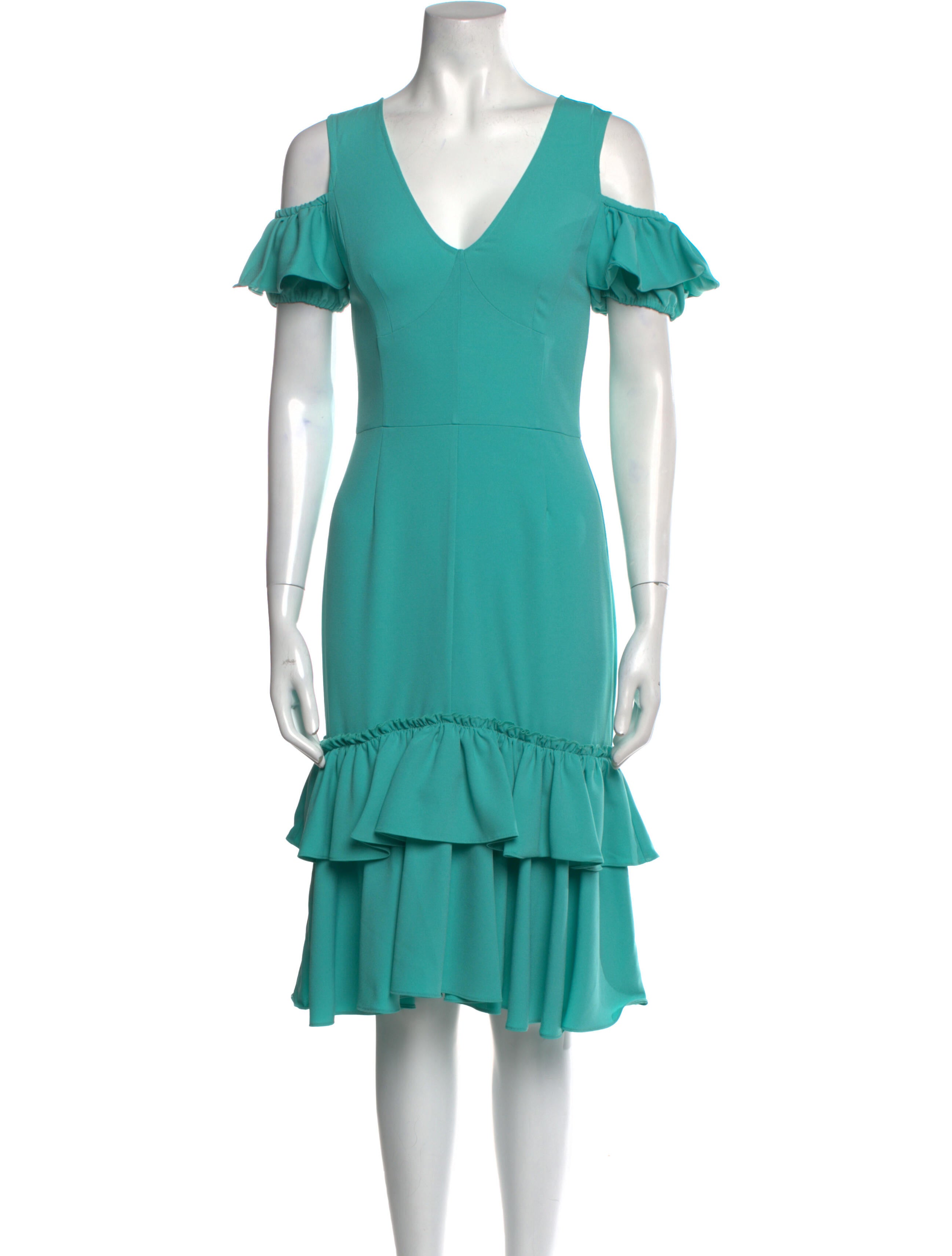 Tome Plunge Neckline Midi Length Dress