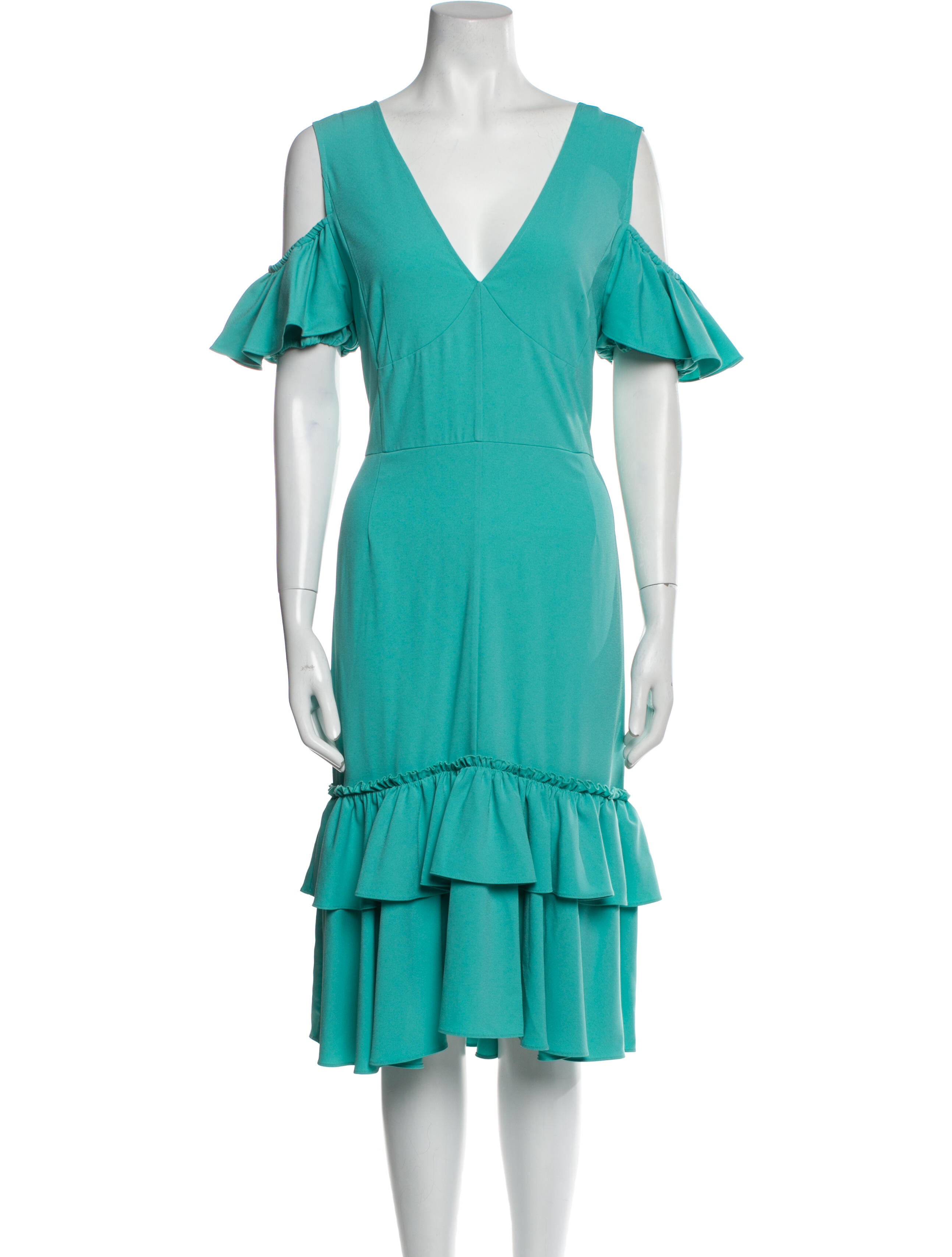 Tome V-Neck Midi Length Dress