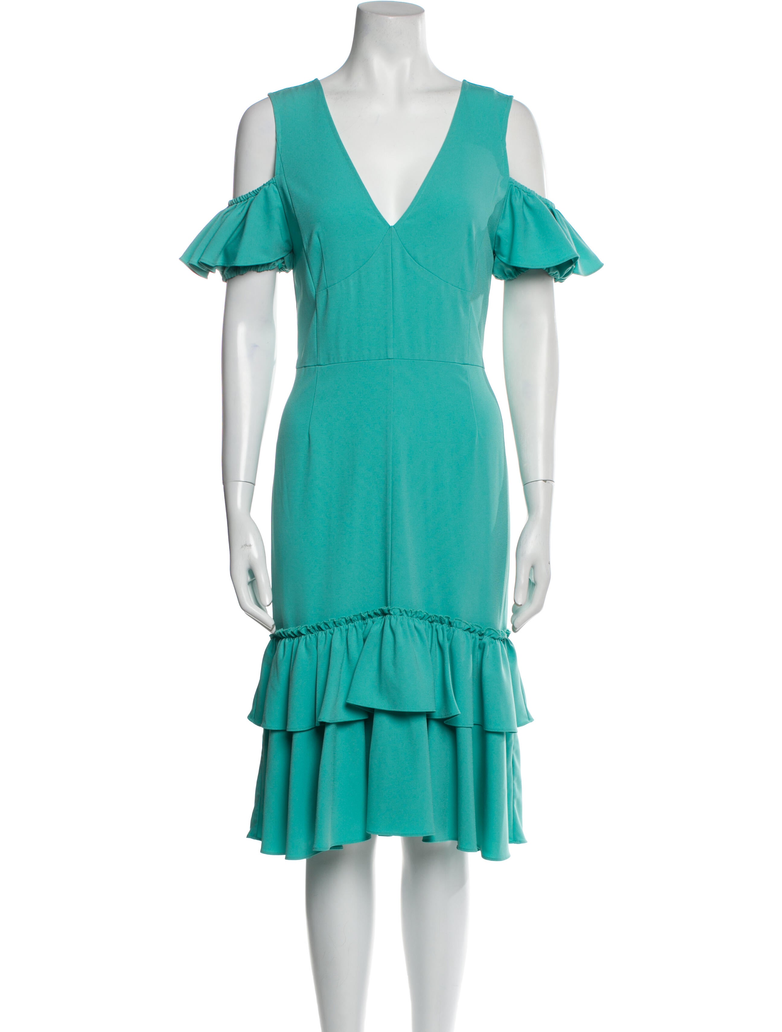 Tome V-Neck Knee-Length Dress