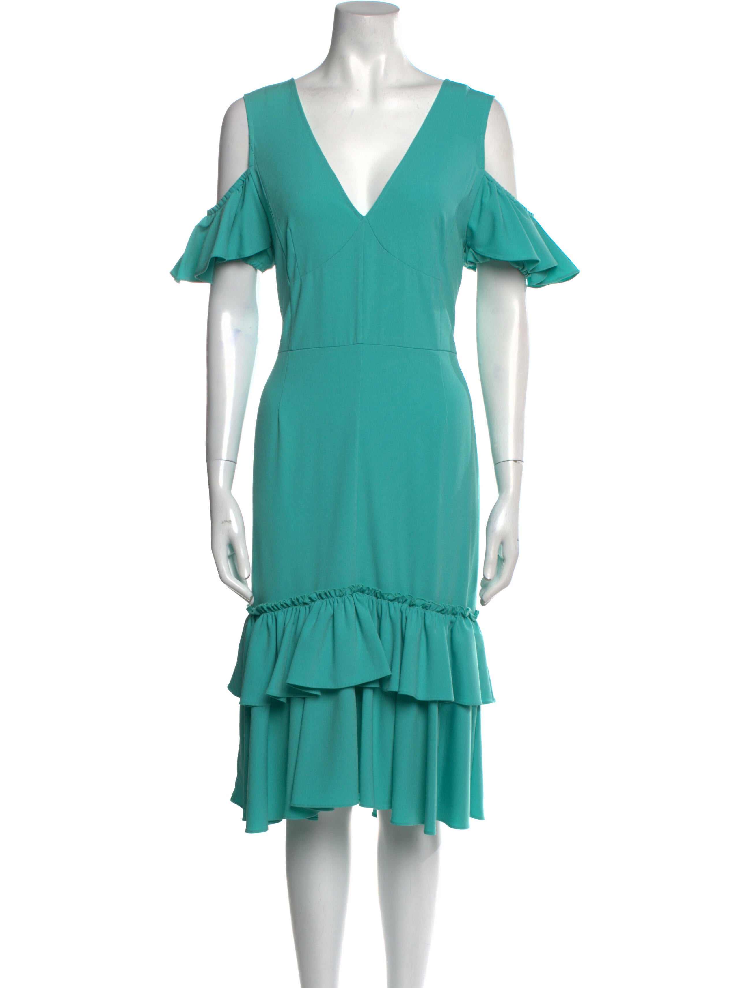 Tome Plunge Neckline Midi Length Dress