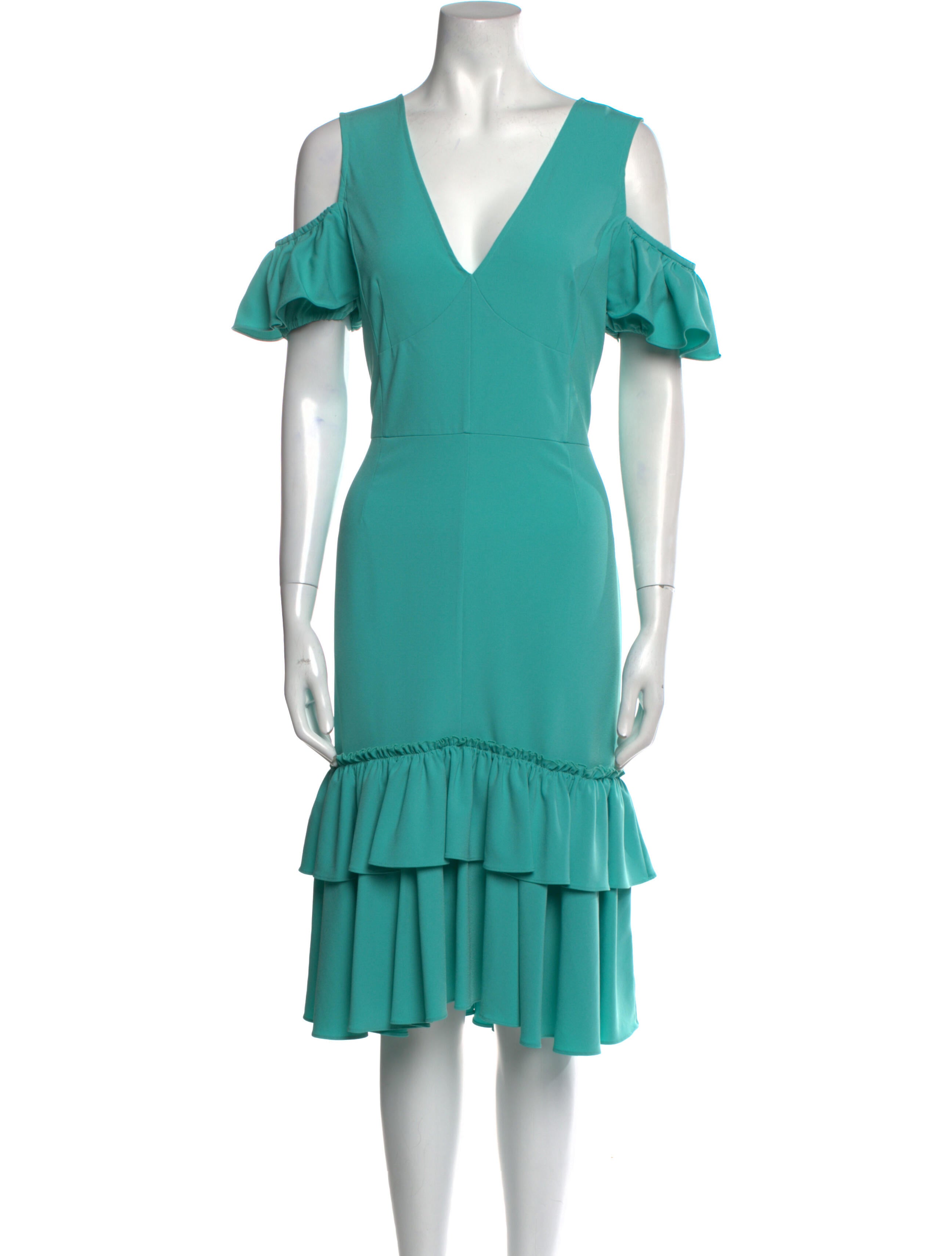 Tome Plunge Neckline Midi Length Dress