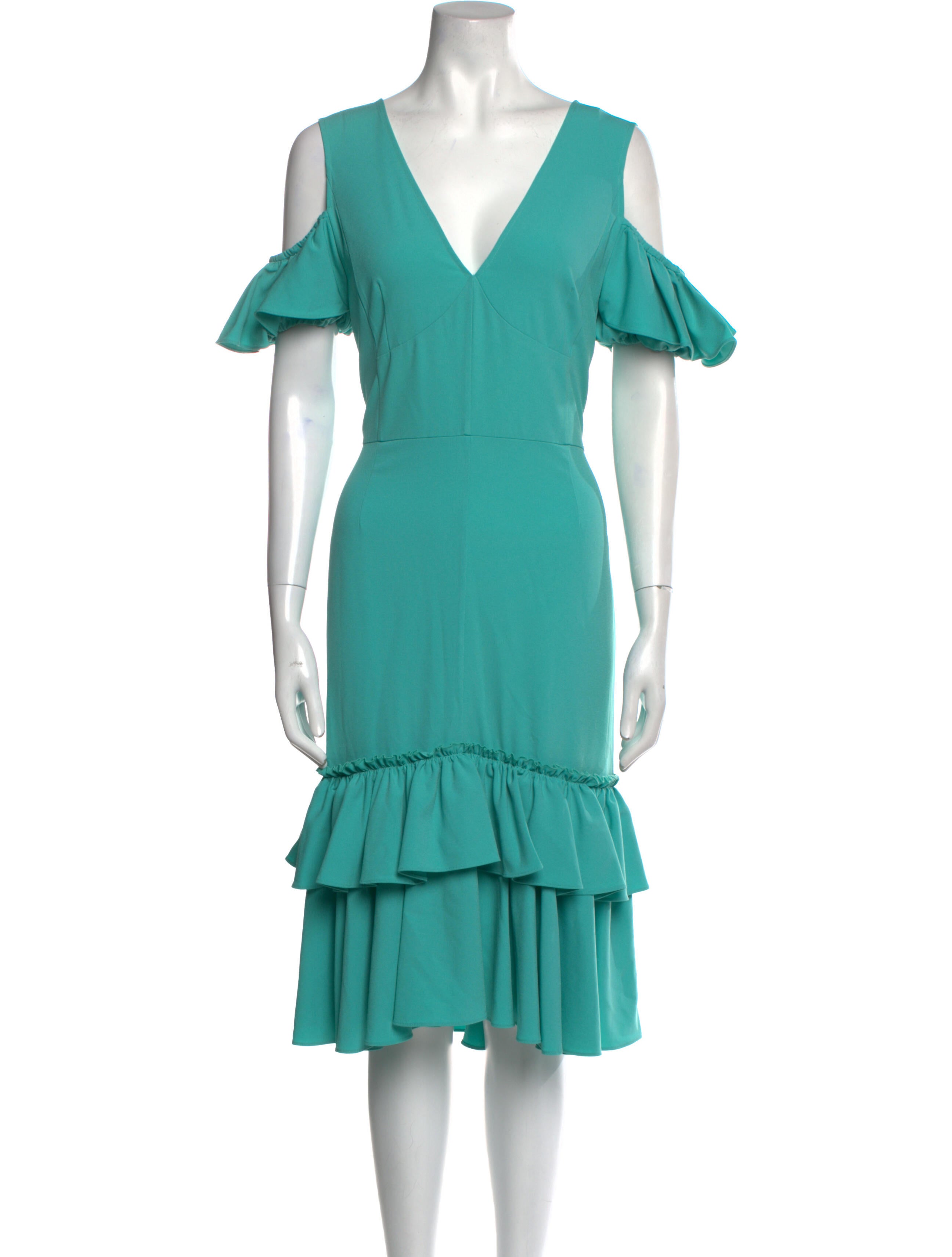 Tome Plunge Neckline Midi Length Dress