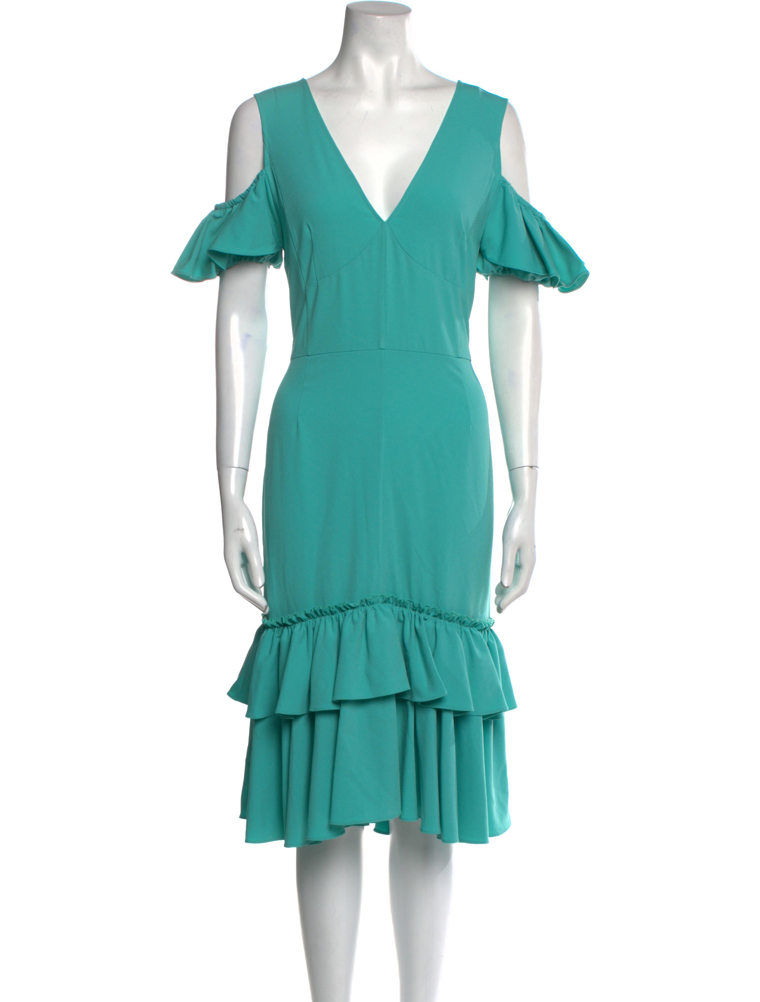 Tome Plunge Neckline Midi Length Dress