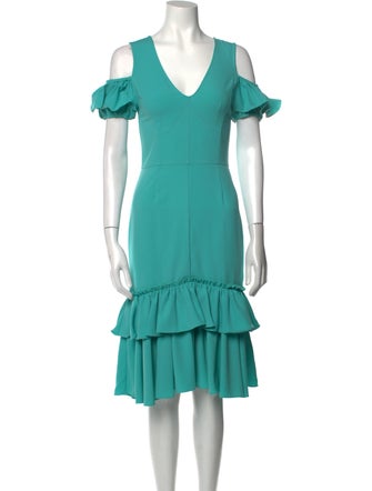 Tome V-Neck Midi Length Dress