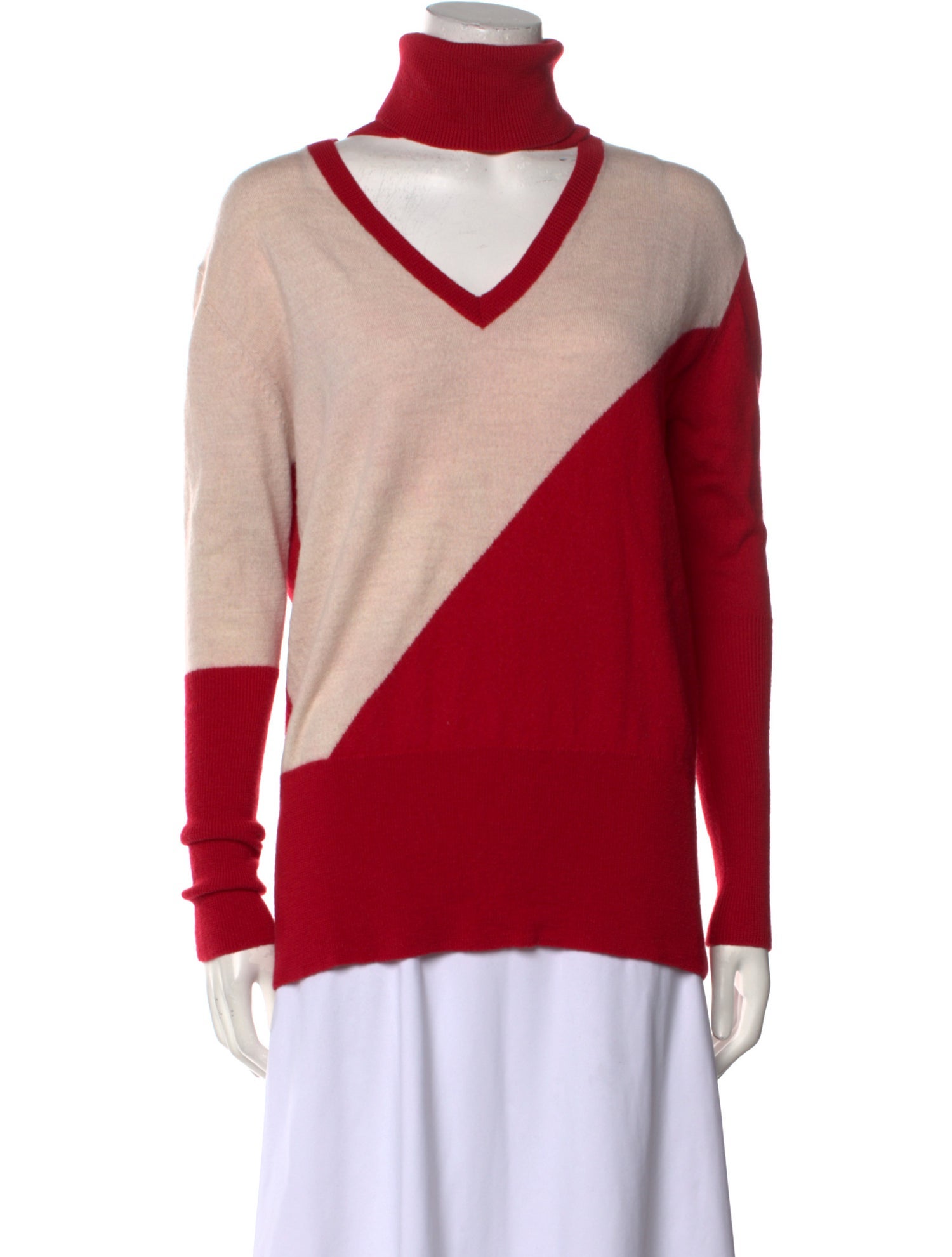 Tome Merino Wool Colorblock Pattern Sweater