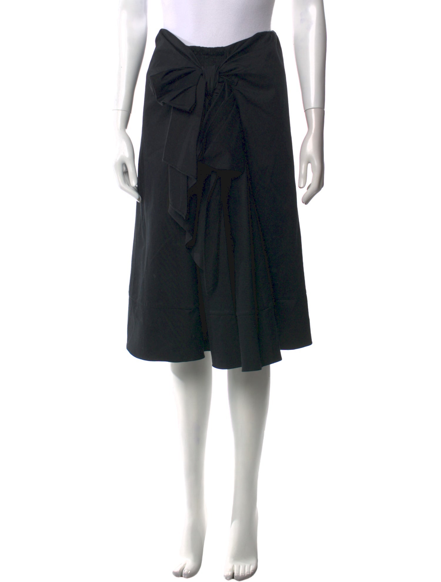 Tome Bow Accents Knee-Length Skirt