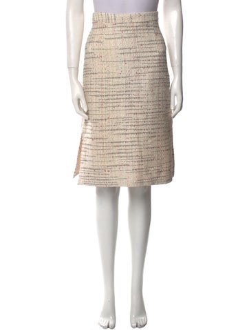Tome Skirts Tweed Pattern Knee-Length Skirt M