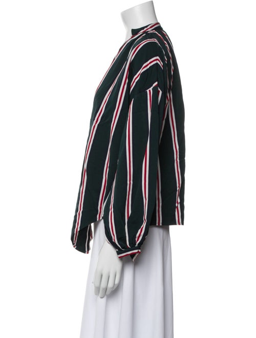 Tome Striped V-Neck Blouse