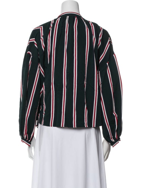 Tome Striped V-Neck Blouse