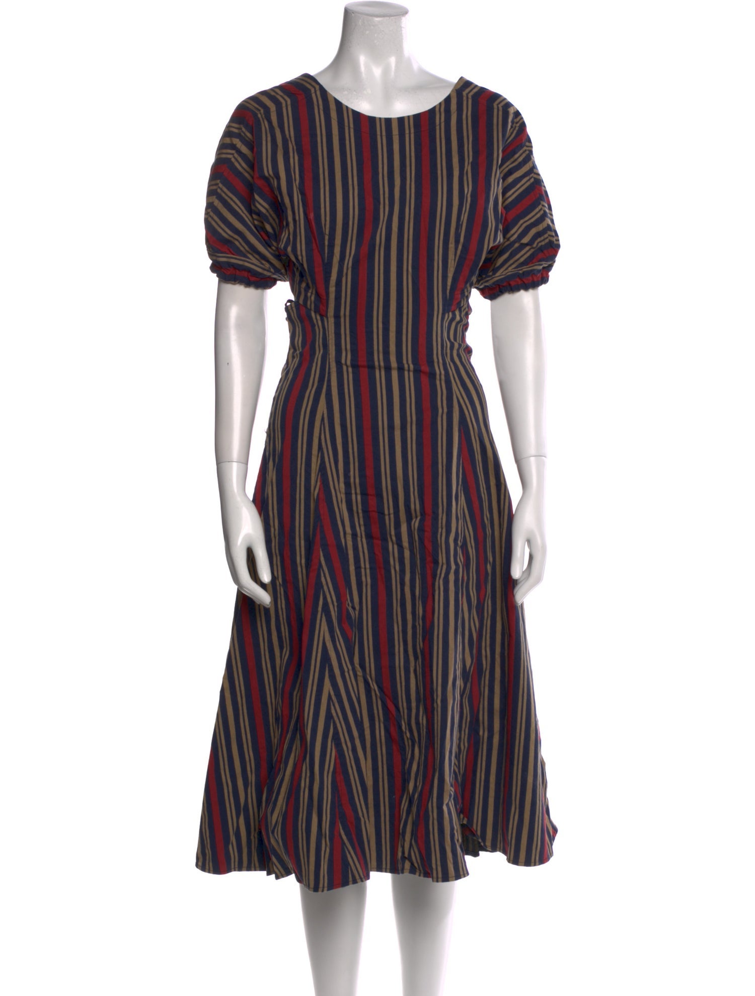 Tome Striped Midi Length Dress