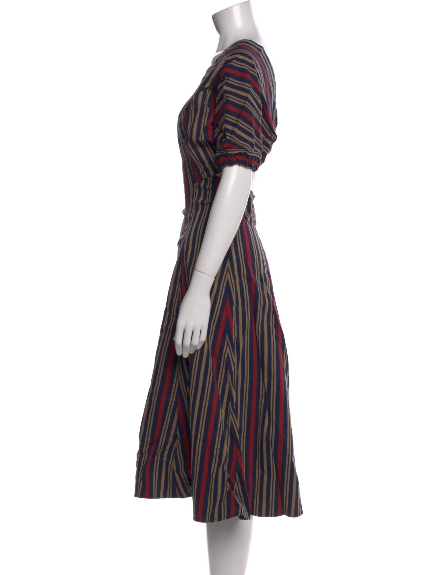 Tome Striped Midi Length Dress