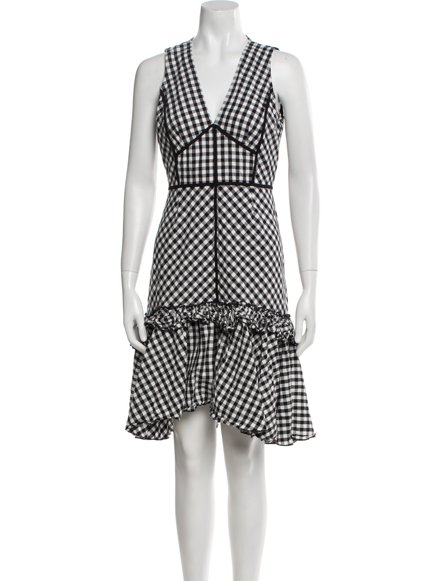Tome Plaid Print Knee-Length Dress