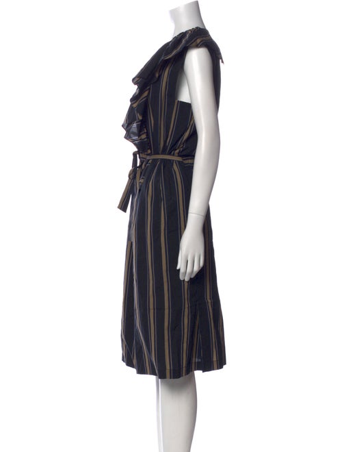 Tome Striped Midi Length Dress