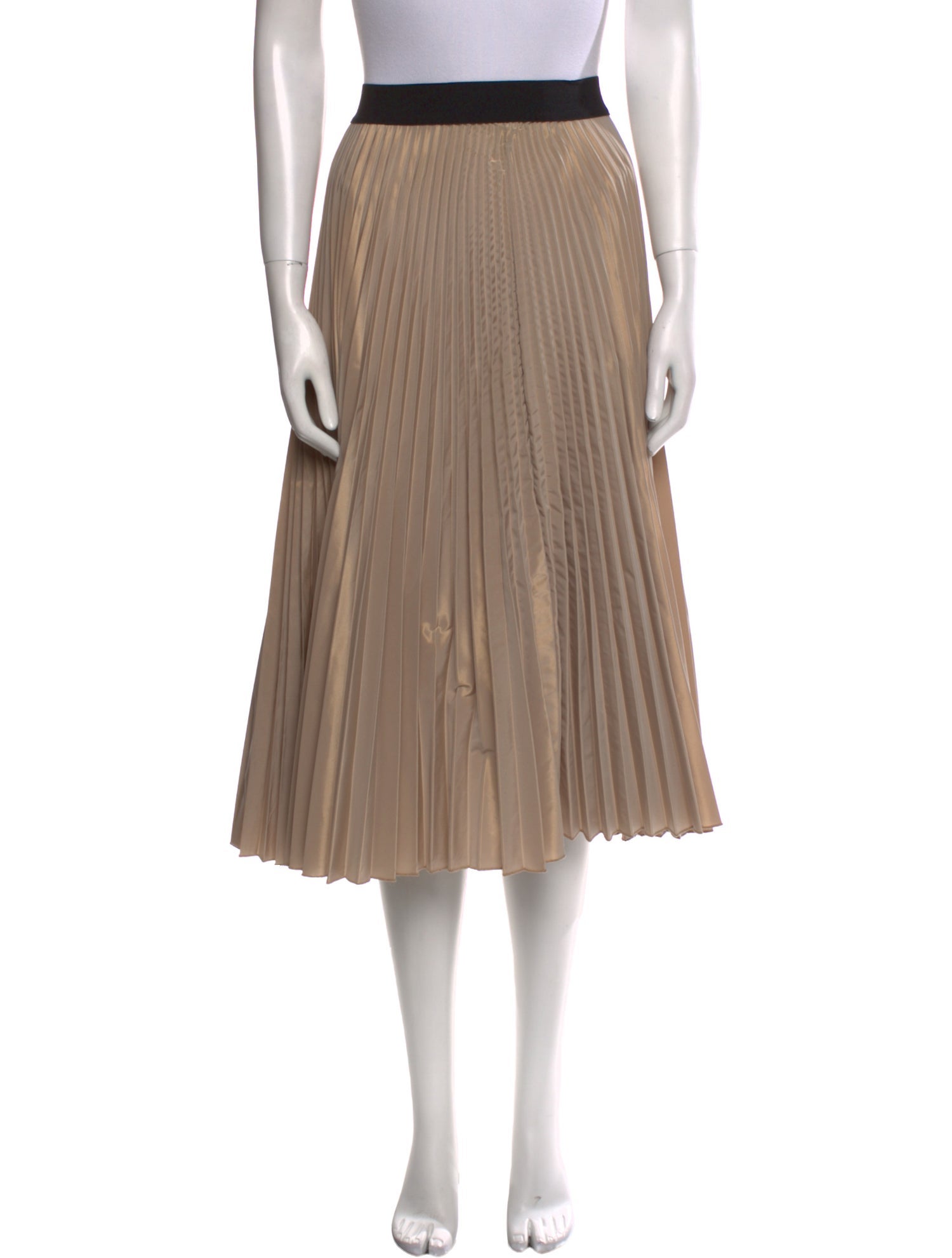 Tome Pleated Accents Midi Length Skirt