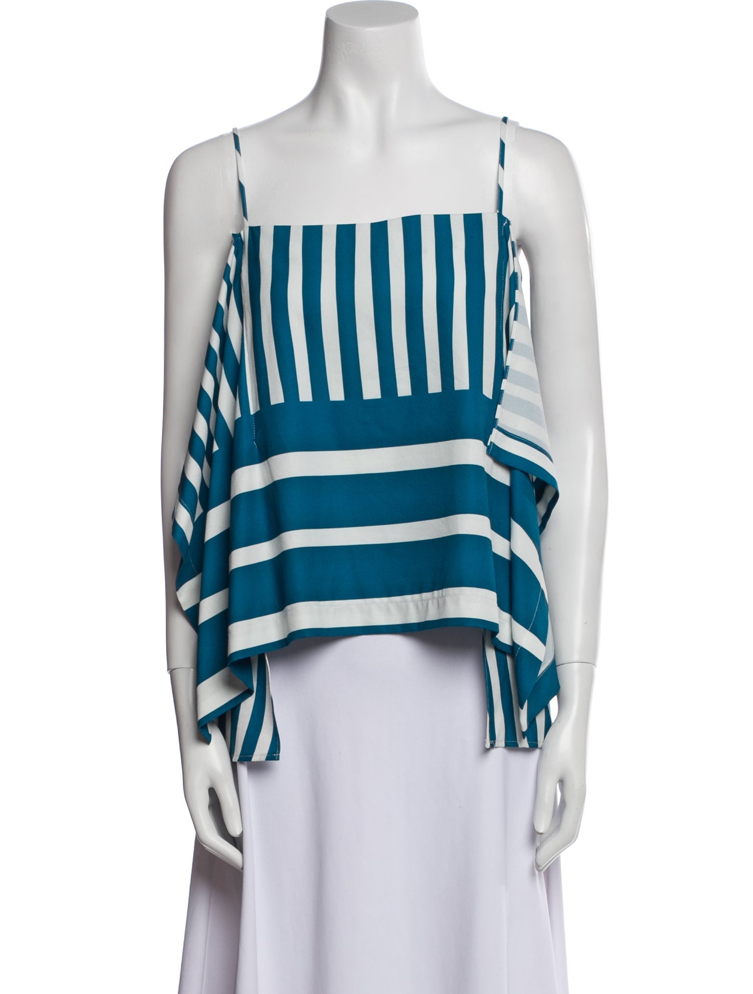 Tome Striped Square Neckline Top