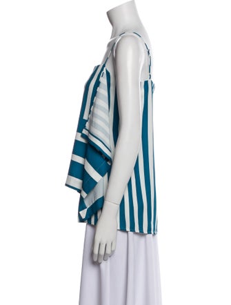 Tome Striped Square Neckline Top