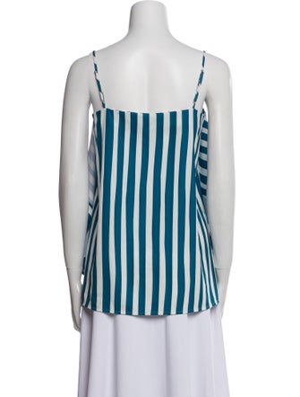 Tome Striped Square Neckline Top