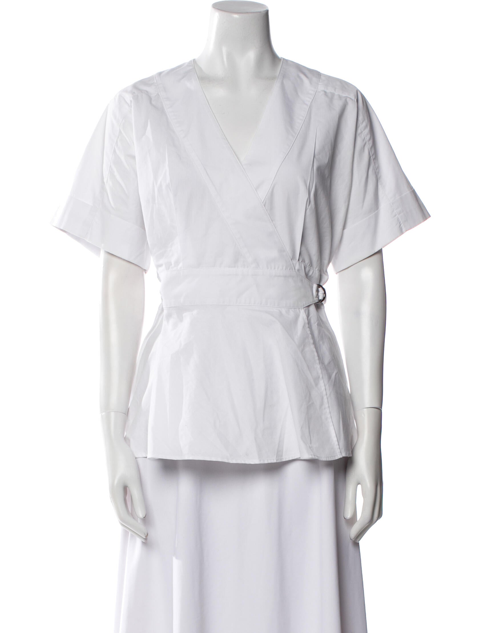 Tome Supima Cotton V-Neck Blouse