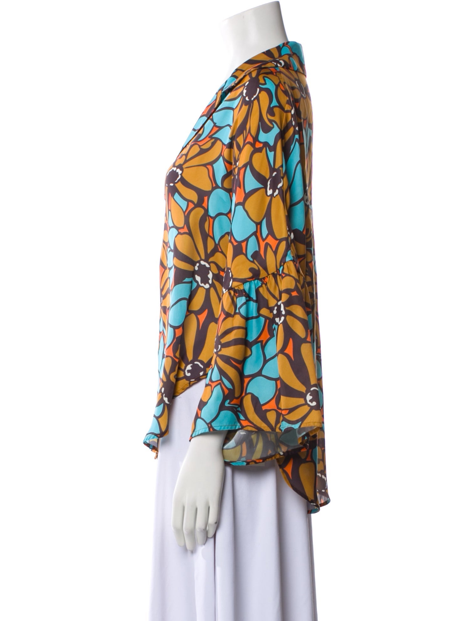 Tome Printed V-Neck Blouse