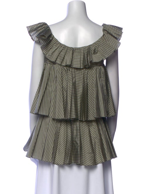 Tome Striped Cowl Neck Blouse