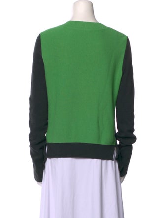 Tome Colorblock Pattern Scoop Neck Sweater