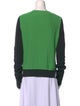 Tome Colorblock Pattern Scoop Neck Sweater
