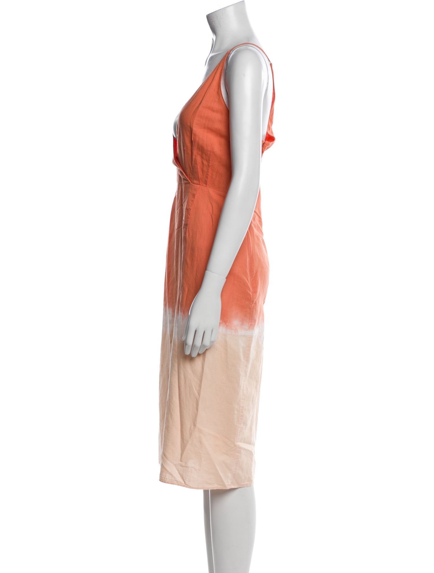 Tome V-Neck Midi Length Dress