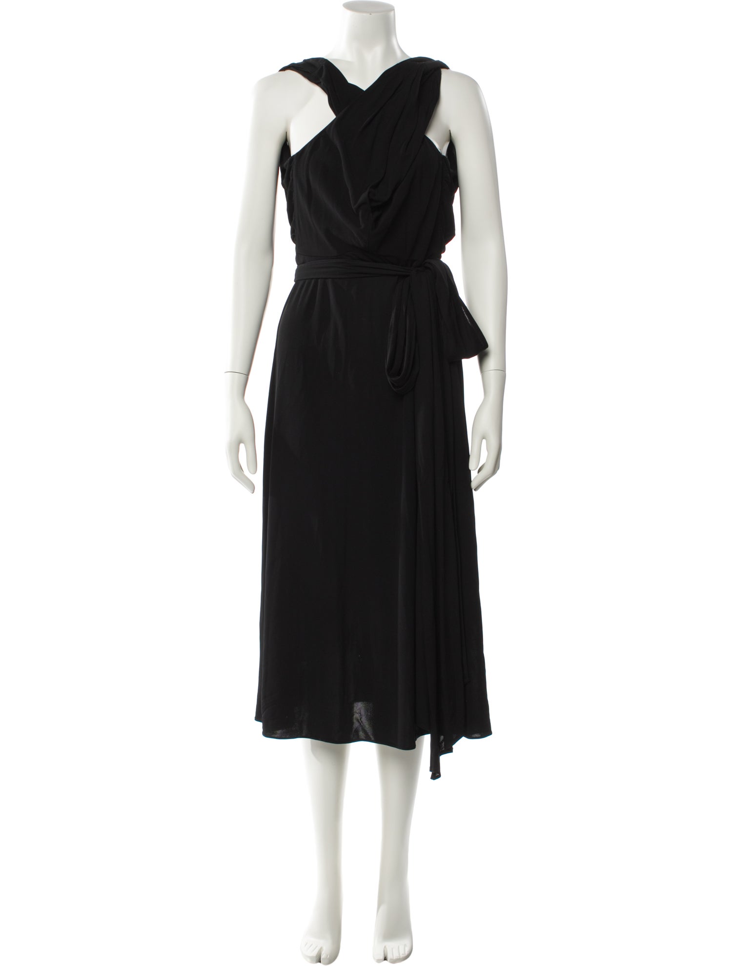 Tome Cowl Neck Midi Length Dress